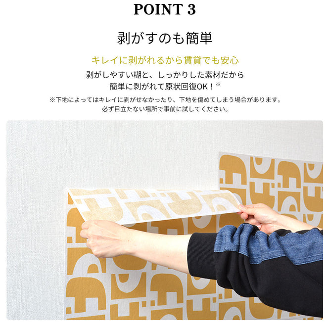 はがせる 壁紙 【Hattan Pattern】Black Pepper Paperie / CONSTRUCT HBPP8-02(6枚セット)