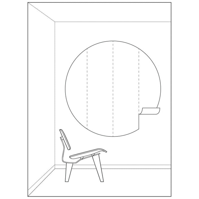 輸入壁紙 KEK Amsterdam / FIEP WESTENDORP / WALLPAPER CIRCLES BEAR WITH BLUE HOUSE CK-017