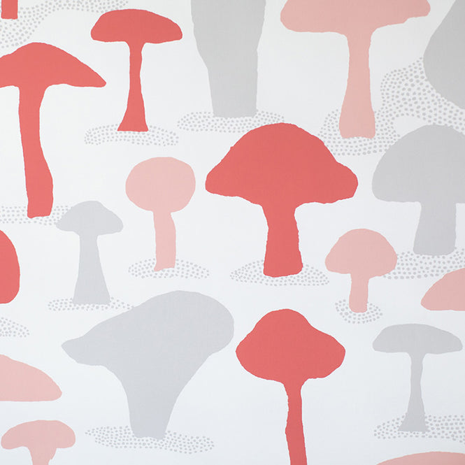 Makelike /  Mushroom Wallpaper Red