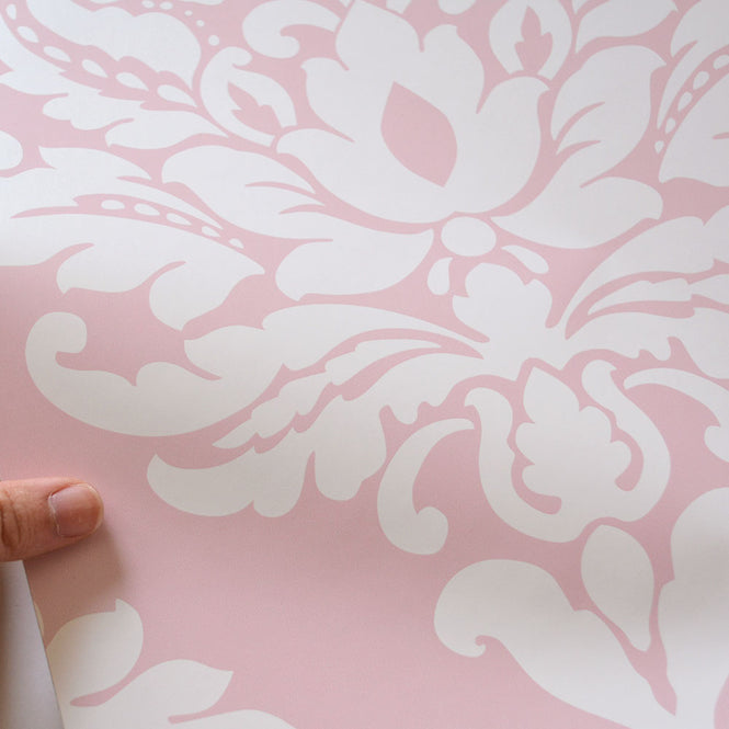 【予約受付】はがせる シール 壁紙 NU WALLPAPER / Pink Ariel Peel And Stick Wallpaper / NU1397