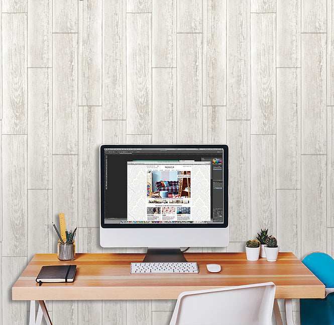 はがせる シール 壁紙 NU WALLPAPER / Serene Cream Peel and Stick Wallpaper / NU1930