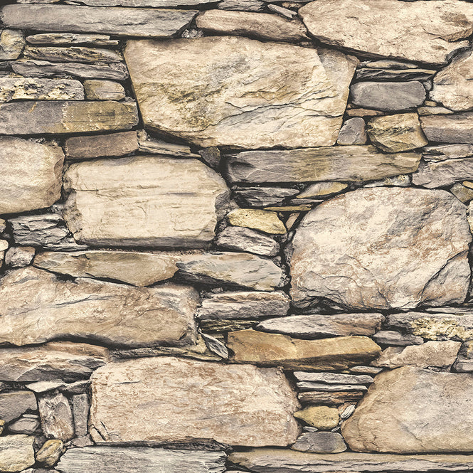 はがせる シール 壁紙 NU WALLPAPER / Hadrian Stone Wall Peel and Stick Wallpaper / NU2065(NUS2065)