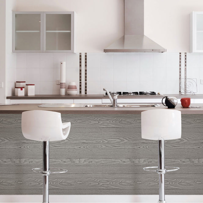 【予約受付】はがせる シール 壁紙 NU WALLPAPER / Grey Salvaged Wood Peel And Stick Wallpaper / NU2240