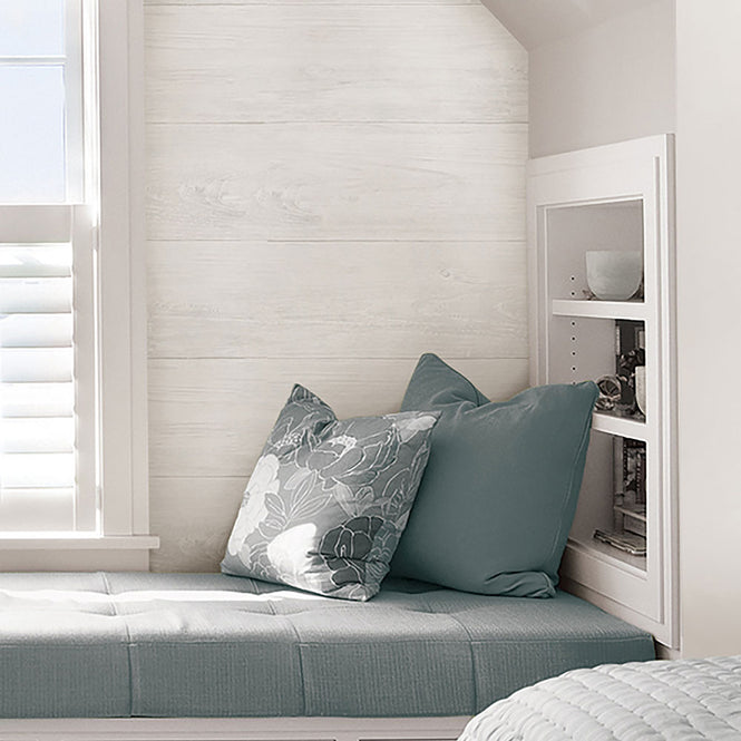 【予約受付】はがせる シール 壁紙 NU WALLPAPER / RECLAIMED SHIPLAP Peel And Stick Wallpaper / NU2494