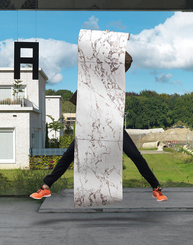 【切売m単位】NLXL Materials Wallpaper by Piet Hein Eek WHITE MARBLE WALLPAPER / PHM-41
