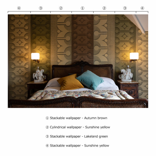 Deborah Bowness / HEIRLOOM / Cylindrical wallpaper Sunshine yellow