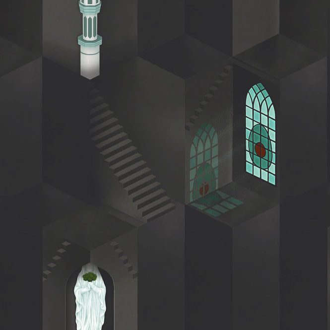NLXL MIDNIGHT BLACK WALLPAPER BY SUZAN HIJINK / SUZ-02
