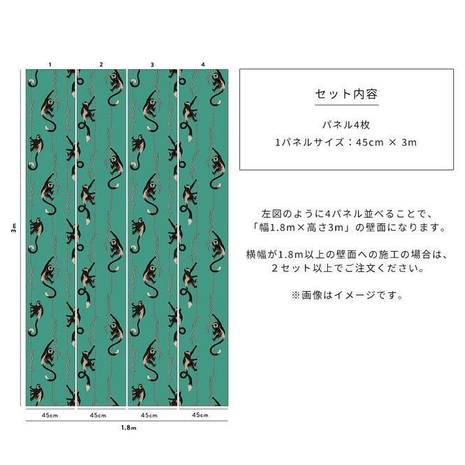 House of Hackney / Troop Parakeet Green【4パネル1セット】