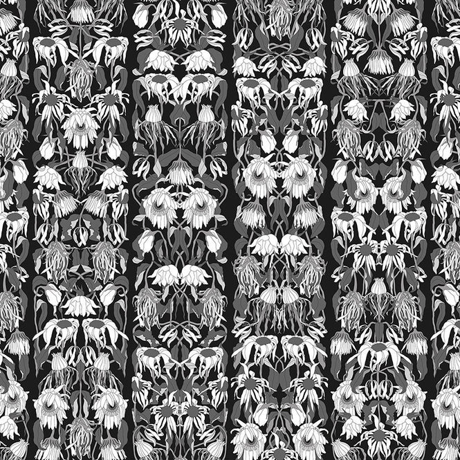 【1mサンプル】Archives Wallpaper by Studio Job / Withered Flowers/Black (JOB-06)
