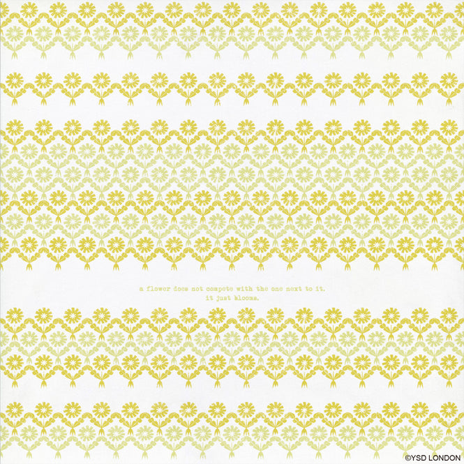 はがせる 壁紙 【Hattan Pattern】YSD LONDON / TEDDY'S DANDELION イエロー HYSD-17(6枚セット)